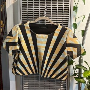 Designer psychedelic crop top